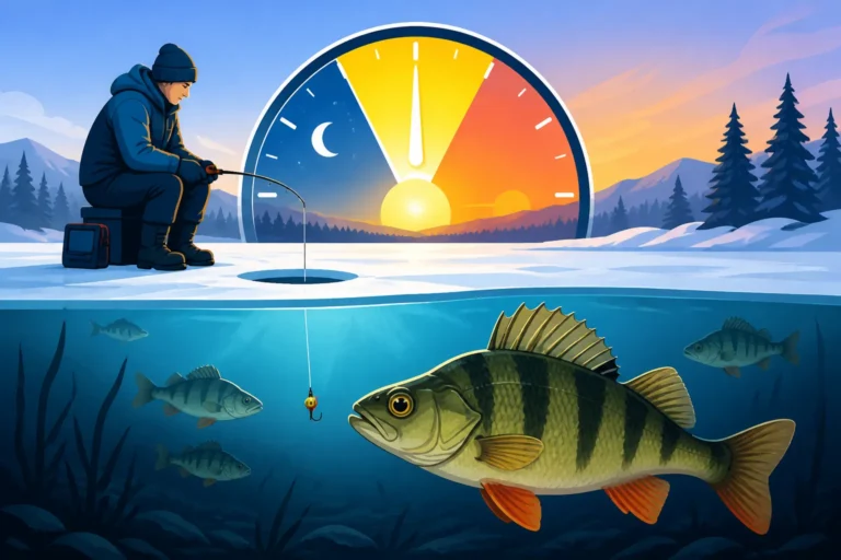 Best time to fish for perch in winter