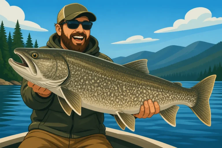 The largest lake trout ever caught in New Hampshire