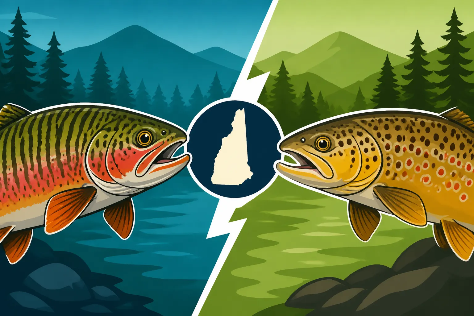 Difference between a tiger trout and a brown trout
