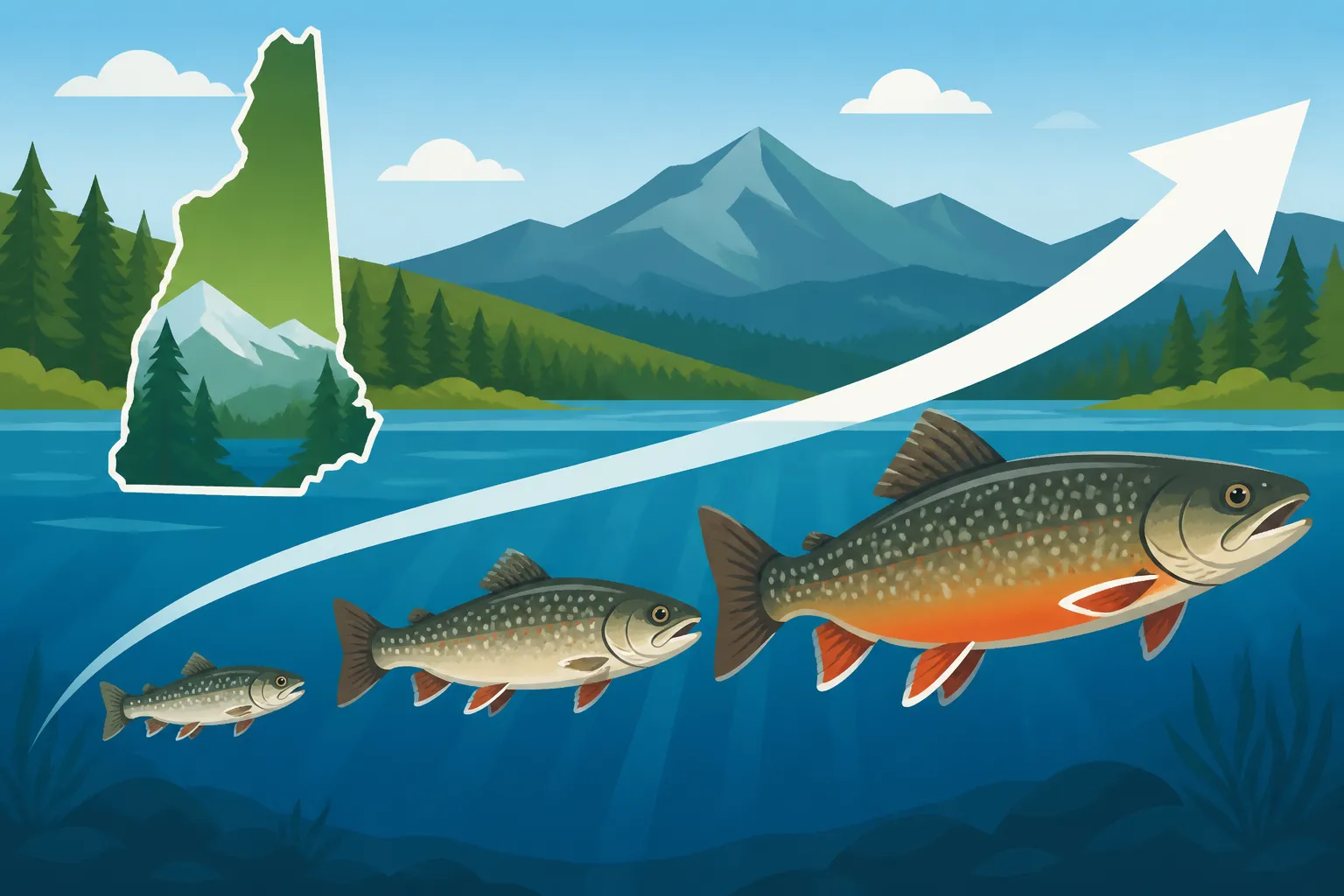 Growth rate of stocked splake in New Hampshire