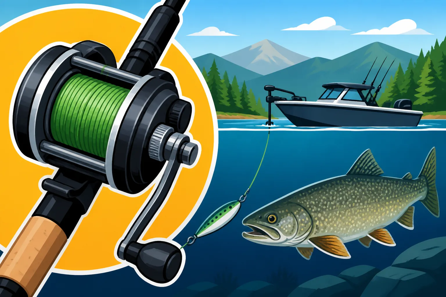 Best reel line capacity for deep lake trout trolling