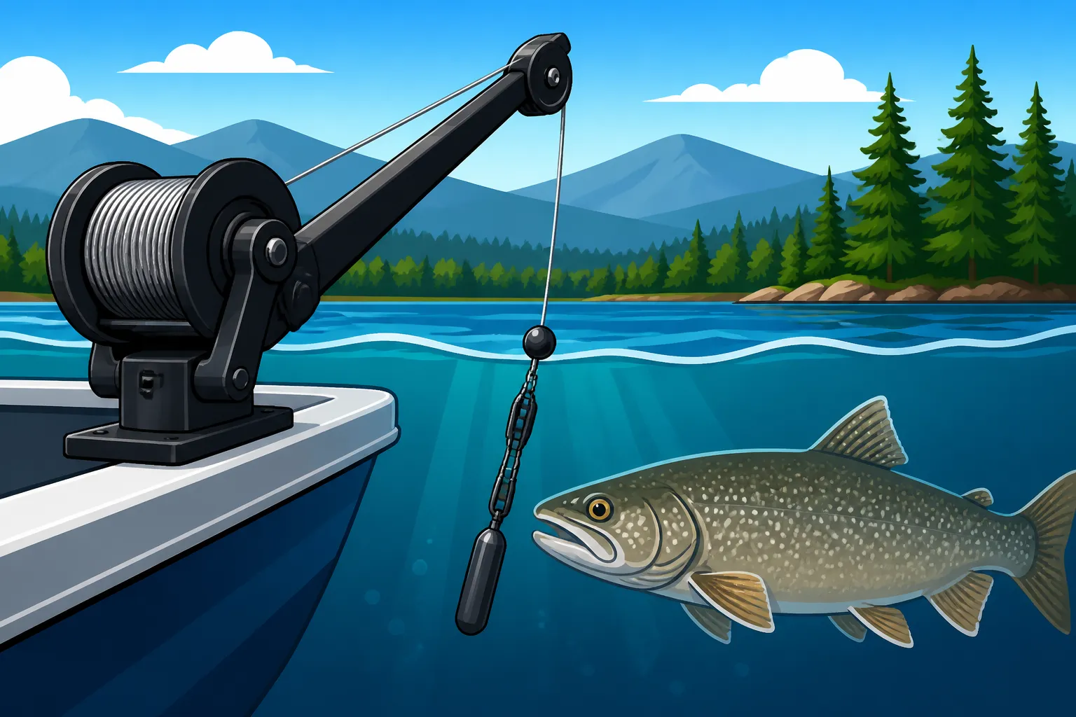 Best downrigger cable for deep lake trout