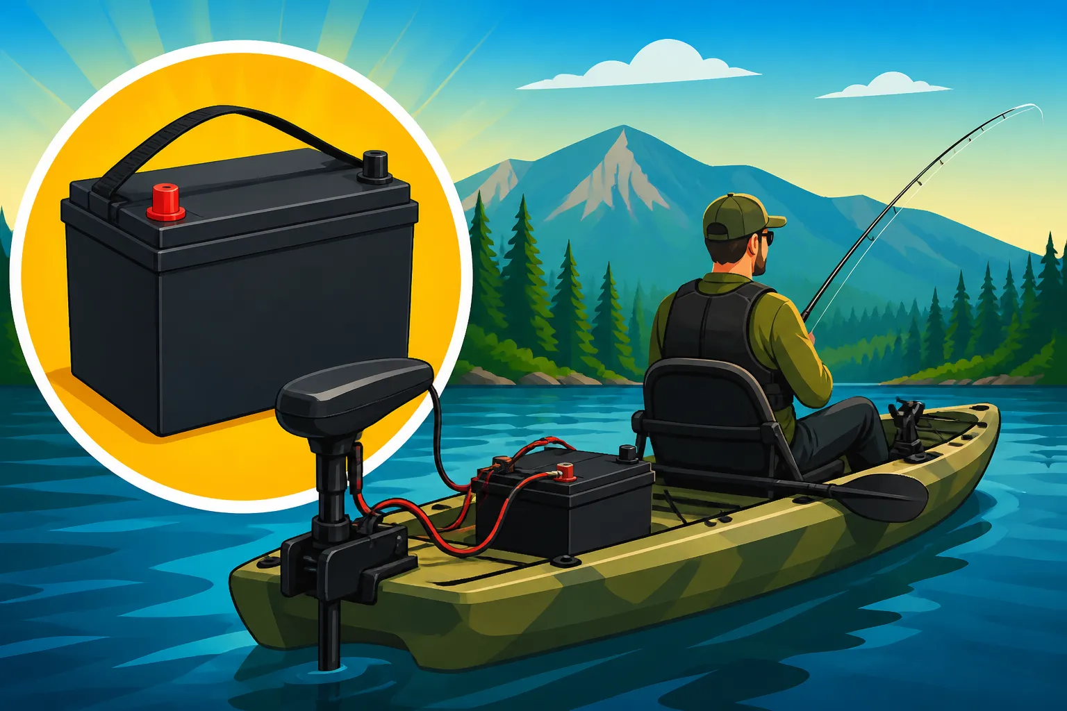 Best trolling motor battery for a fishing kayak