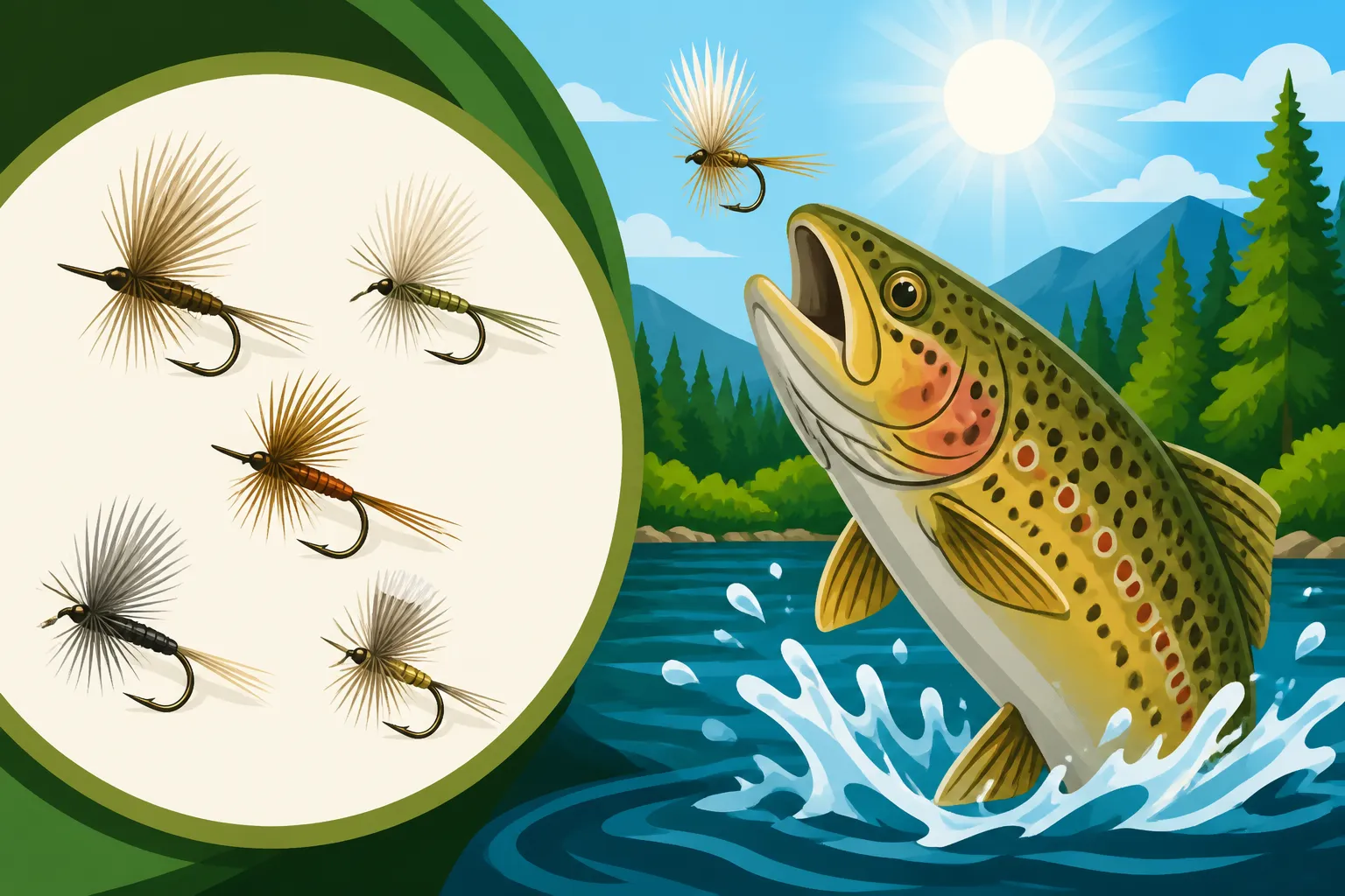 Best dry fly patterns for summer trout hatches
