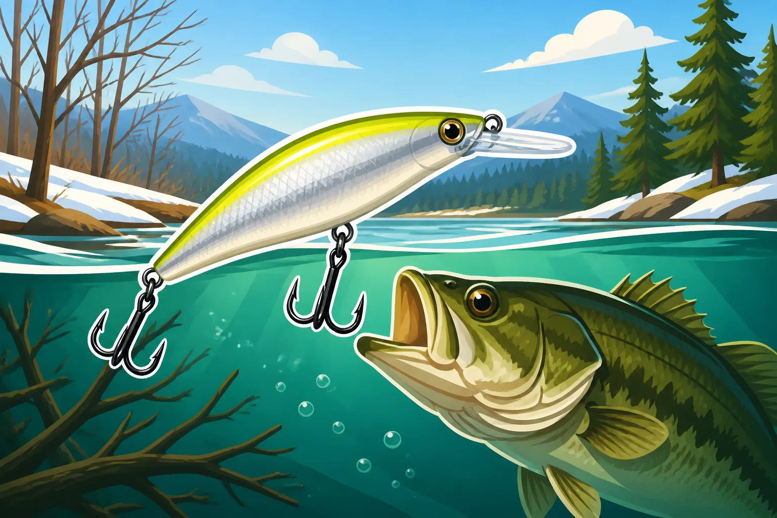 Best jerkbait color for early spring bass
