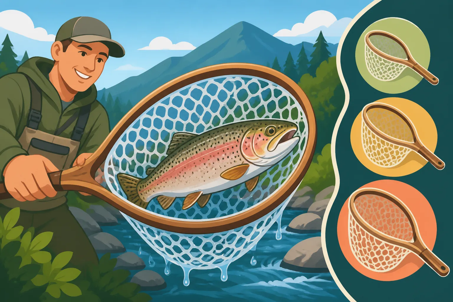 Best landing net size for trout