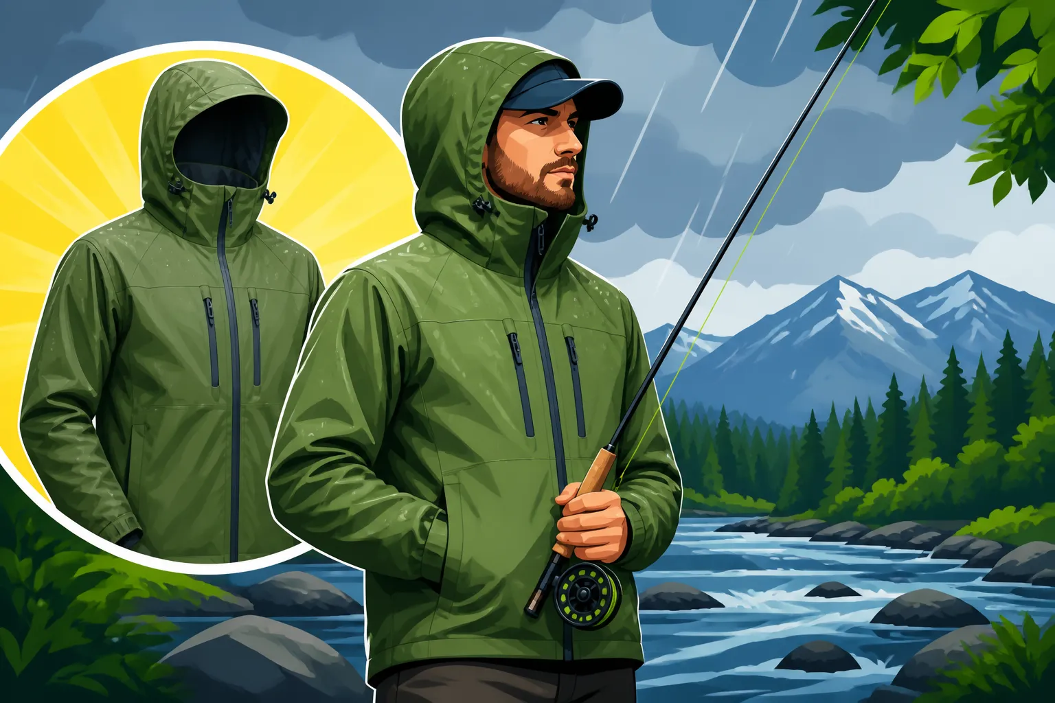 Best rain jacket for spring fishing trips