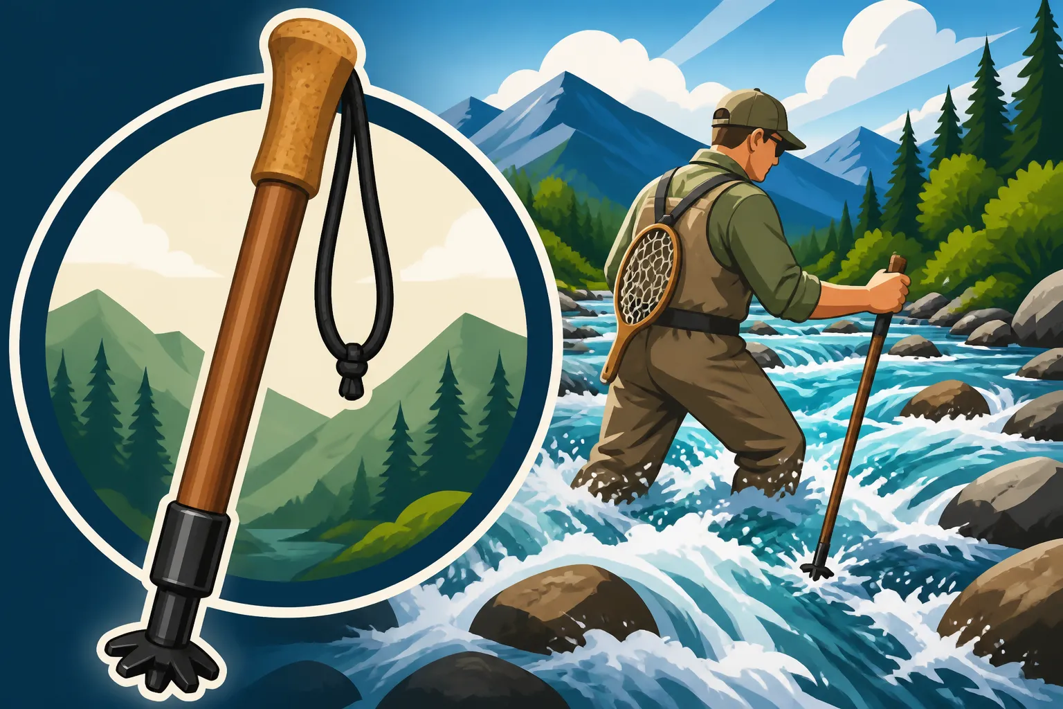 Best wading staff for fast mountain streams