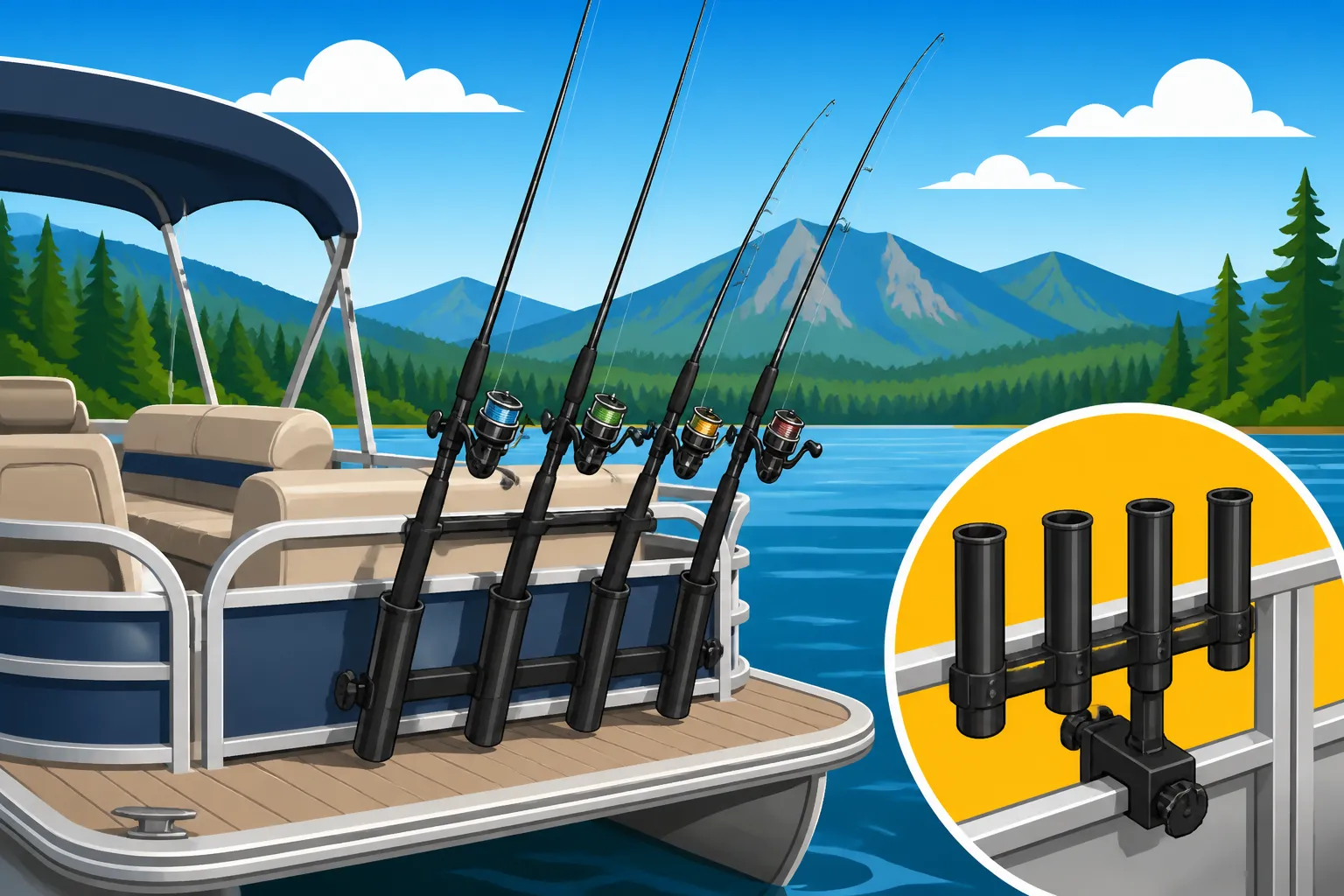 Best rod holder setup for a pontoon boat
