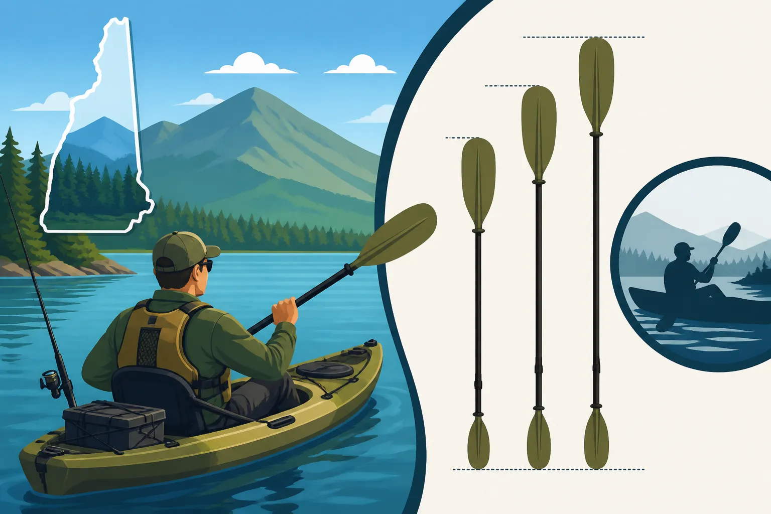 Best paddle length for a fishing kayak