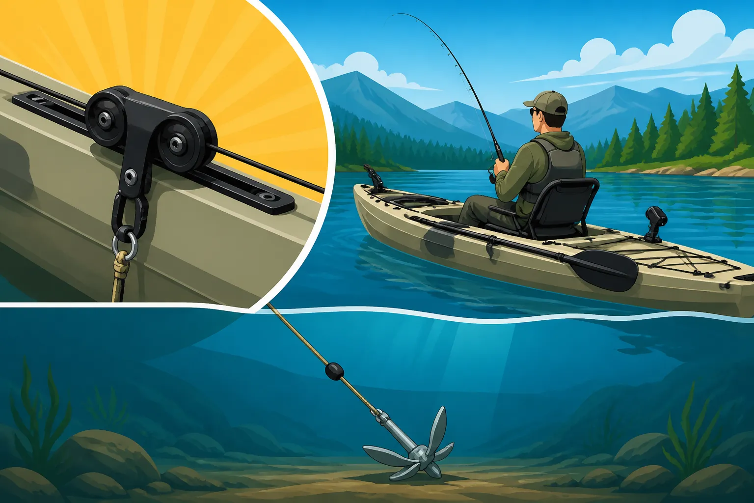 Best kayak anchor trolley system