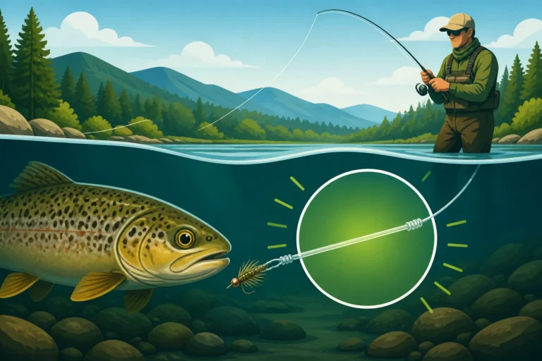 Best fluorocarbon leader length for spooky trout