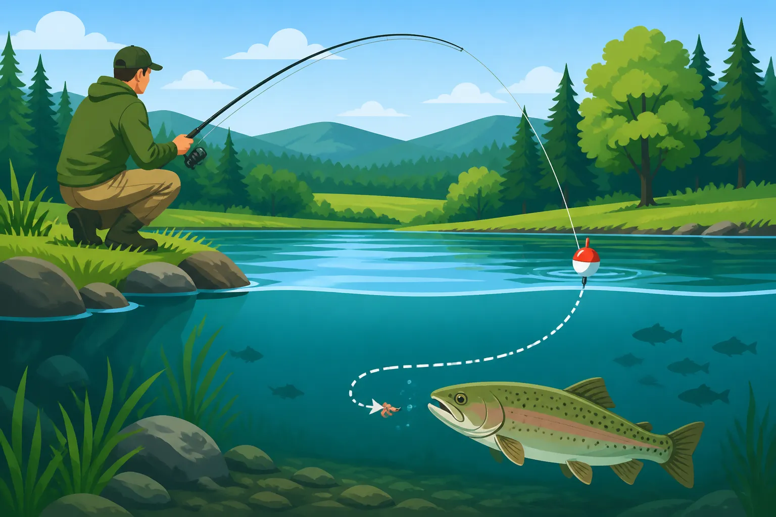 Best technique for bank fishing a stocked pond