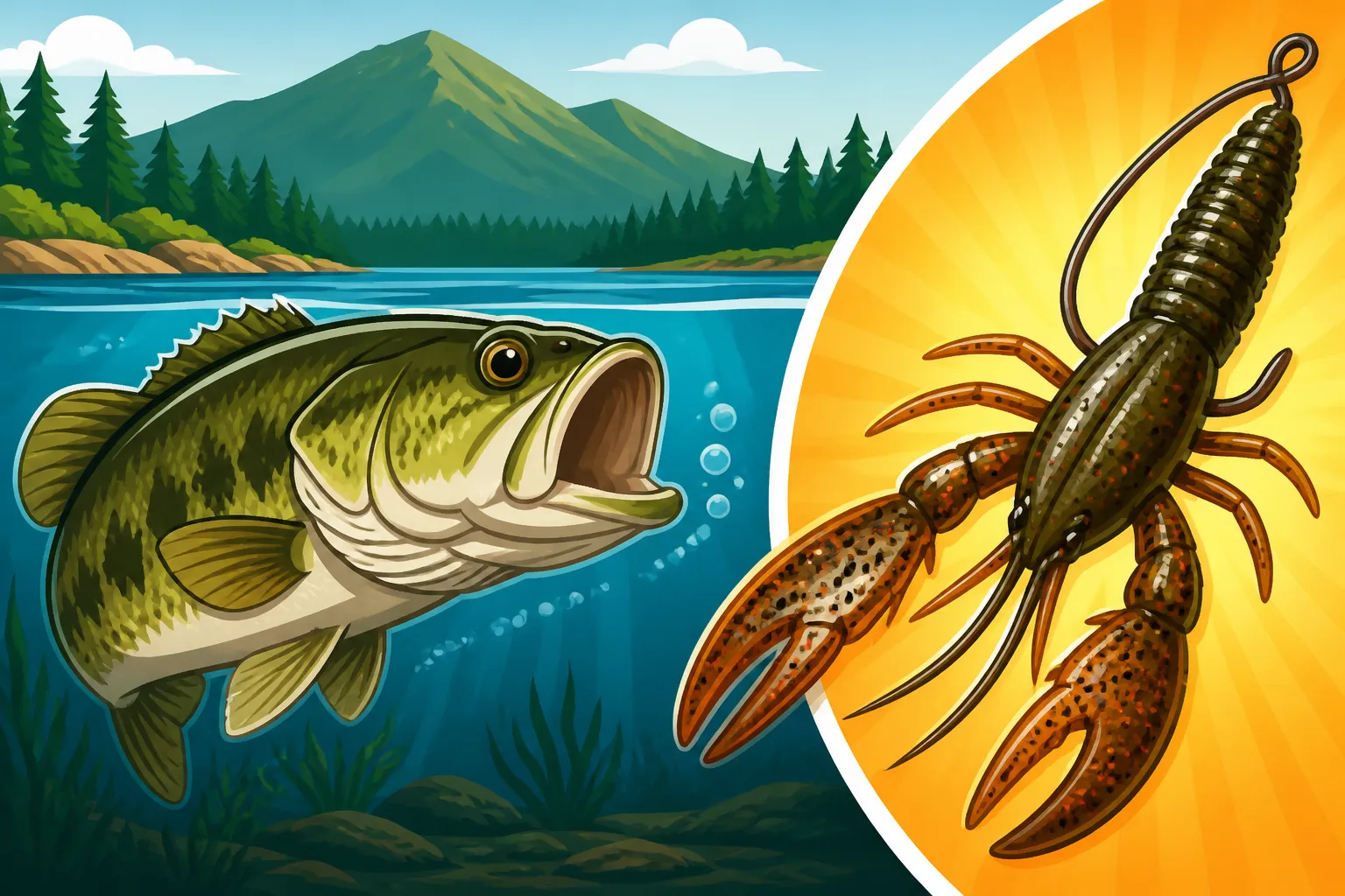Best crawfish imitation lure for lake bass