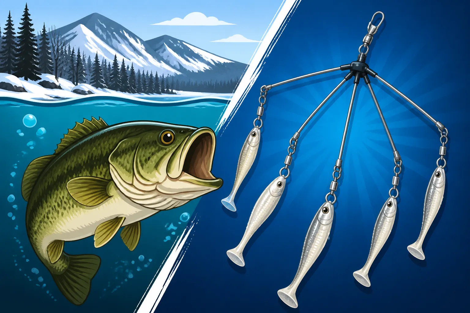 Best umbrella rig for winter bass