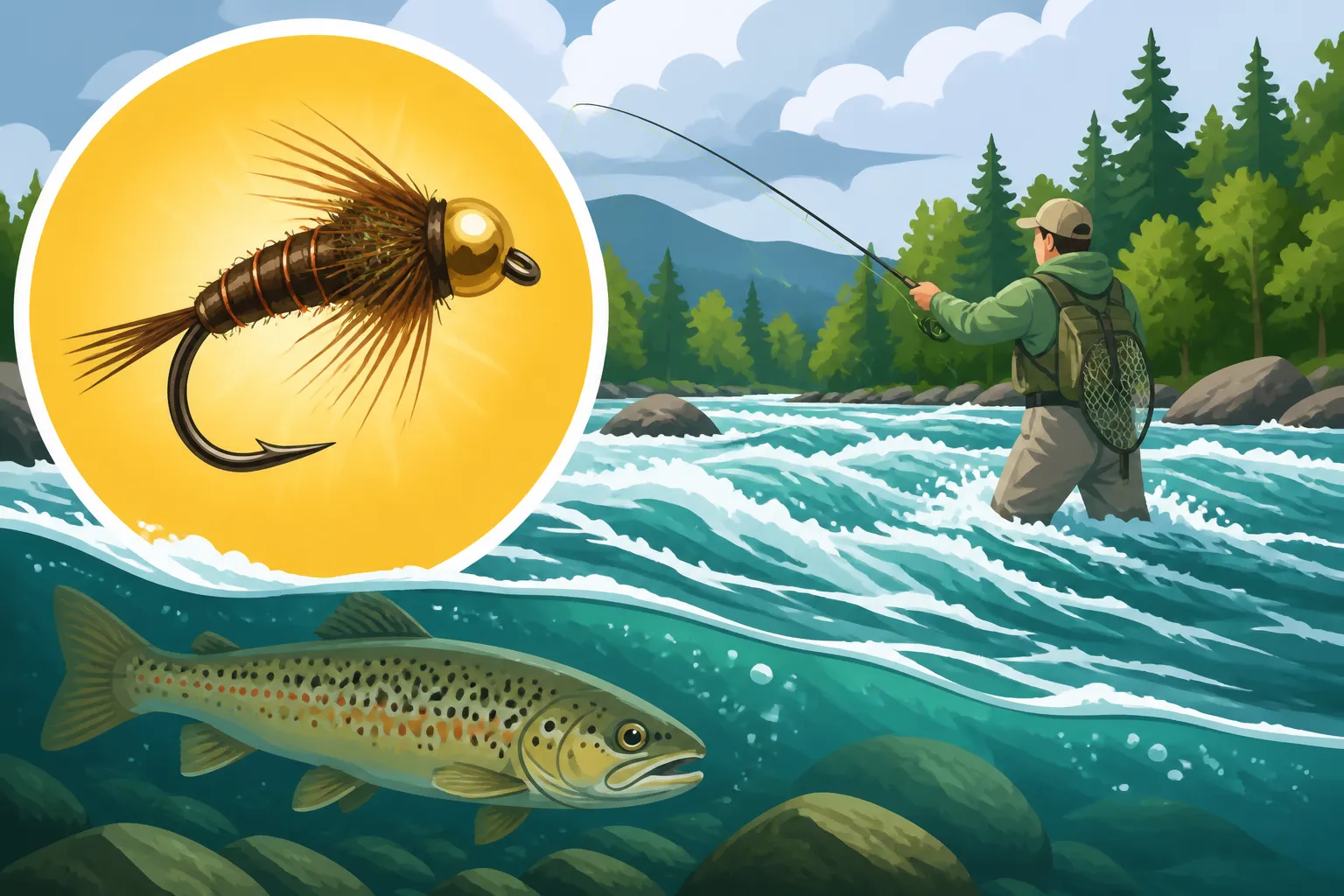 Best nymph pattern for high water conditions