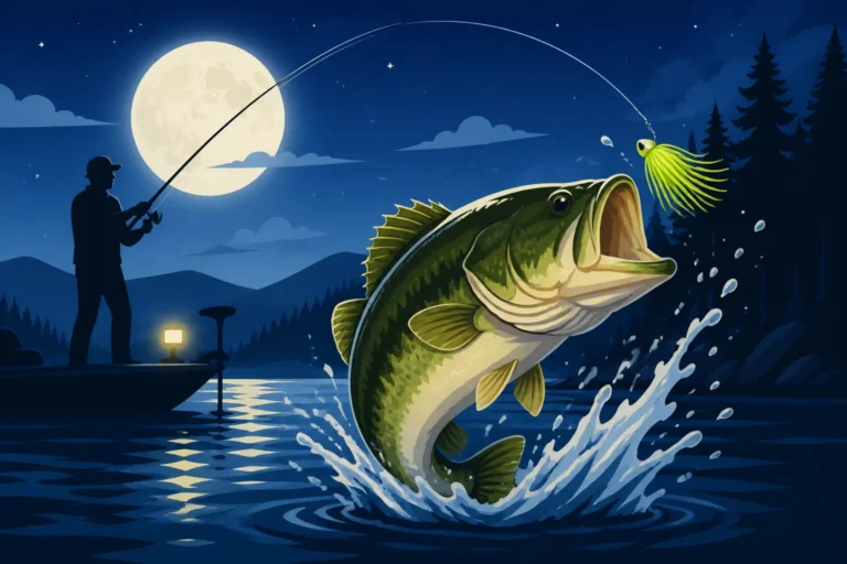 How to catch bass at night on New Hampshire lakes