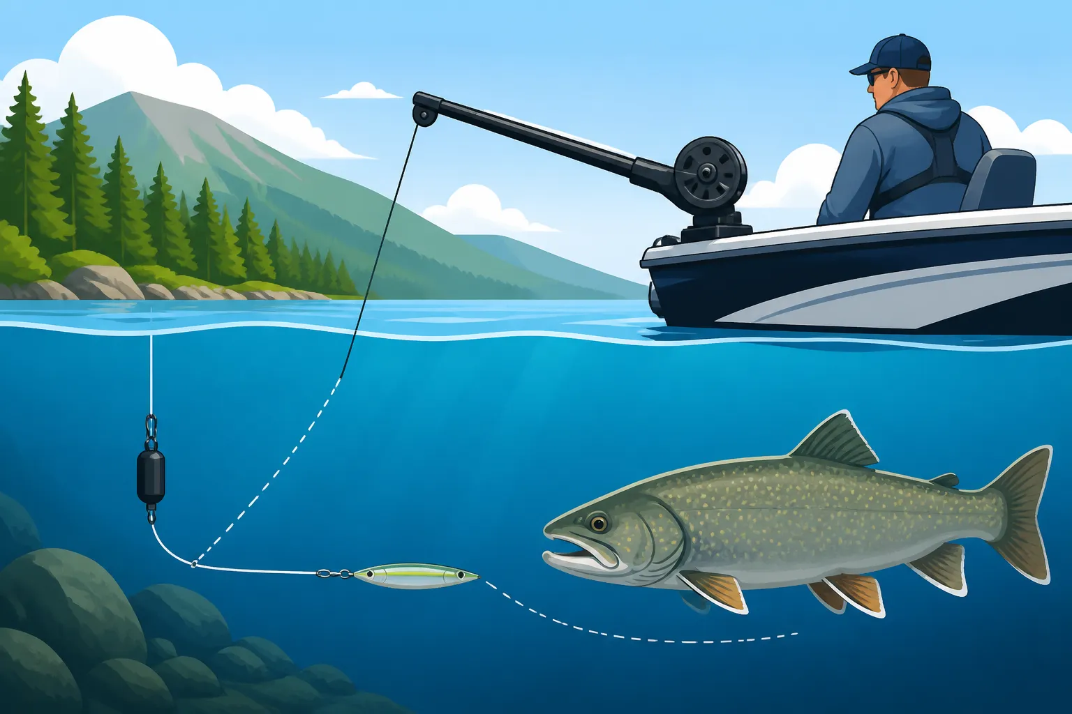 Best downrigger settings for summer lake trout