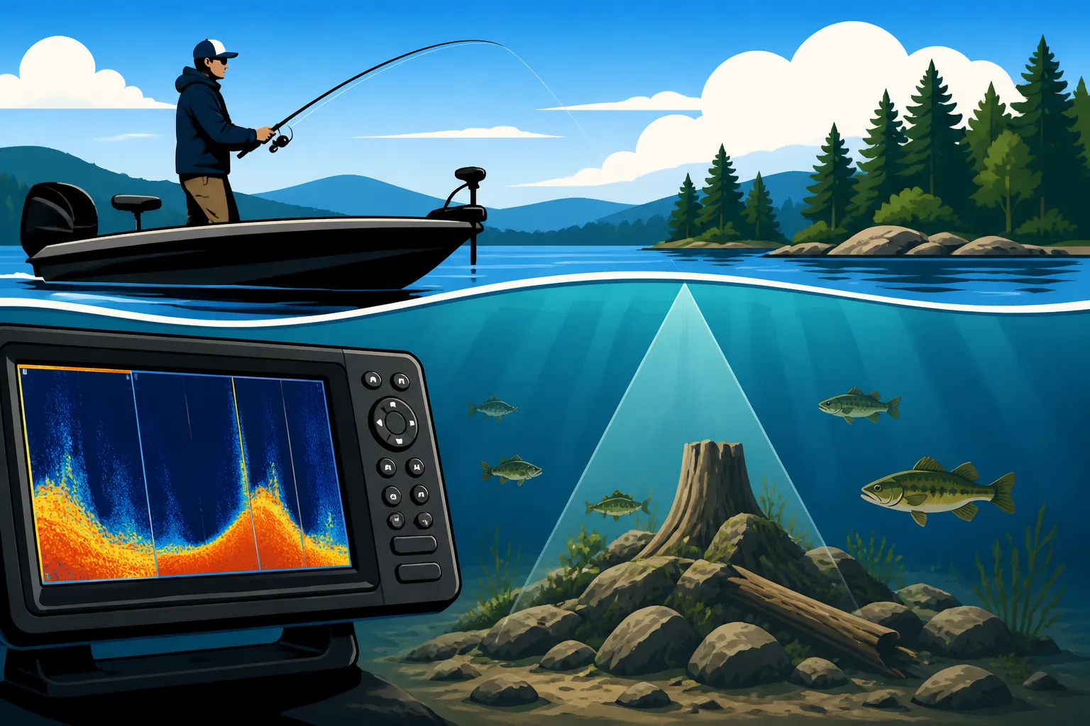 Best sonar settings for finding structure on Winnipesaukee