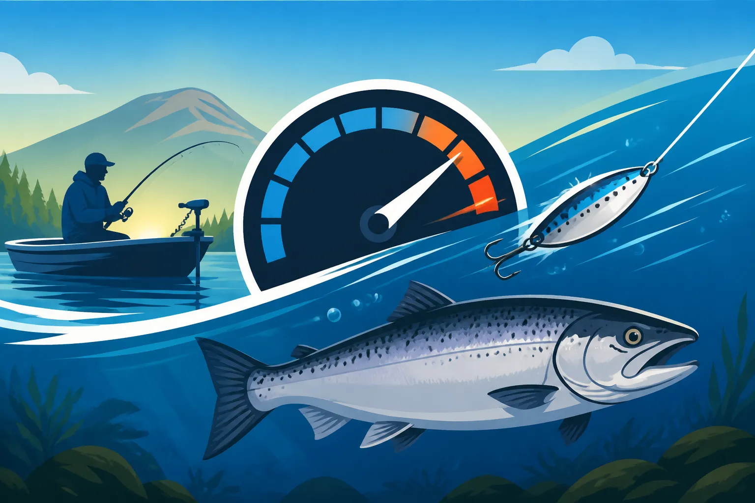 Best trolling speed for landlocked salmon