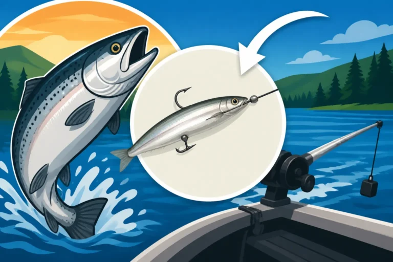 How to rig smelt for landlocked salmon trolling