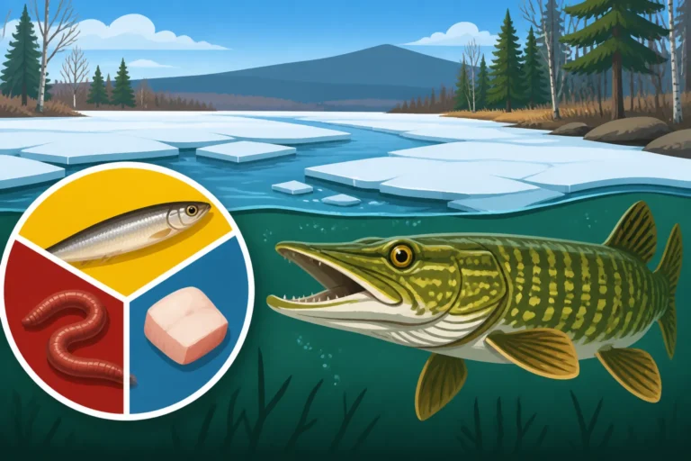 Best bait for chain pickerel at ice-out