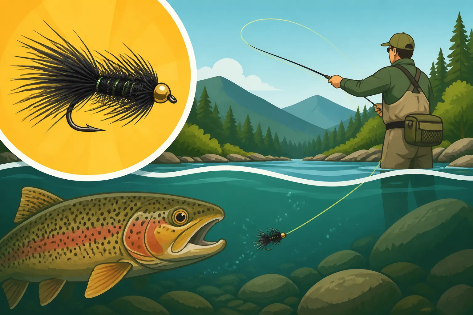 How to fish a wooly bugger for trout
