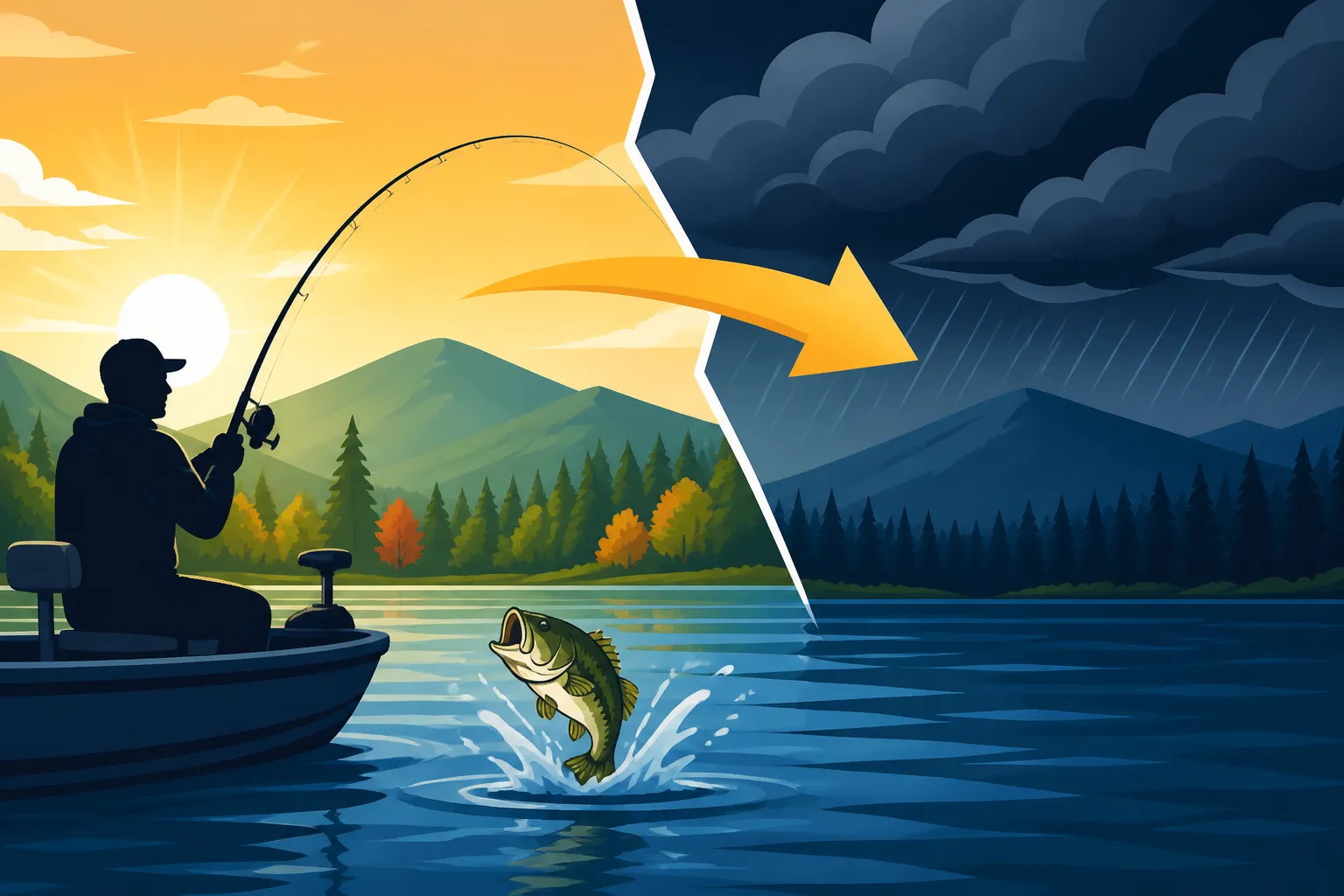 Best time to fish before a cold front