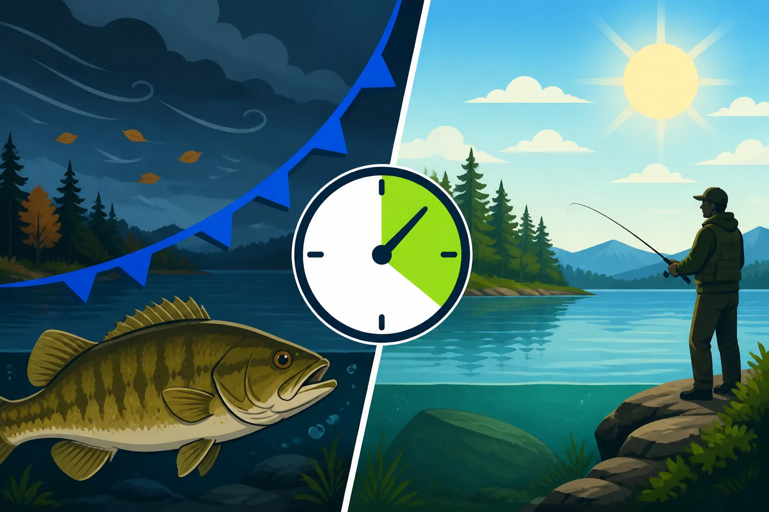 Best time to fish after a cold front