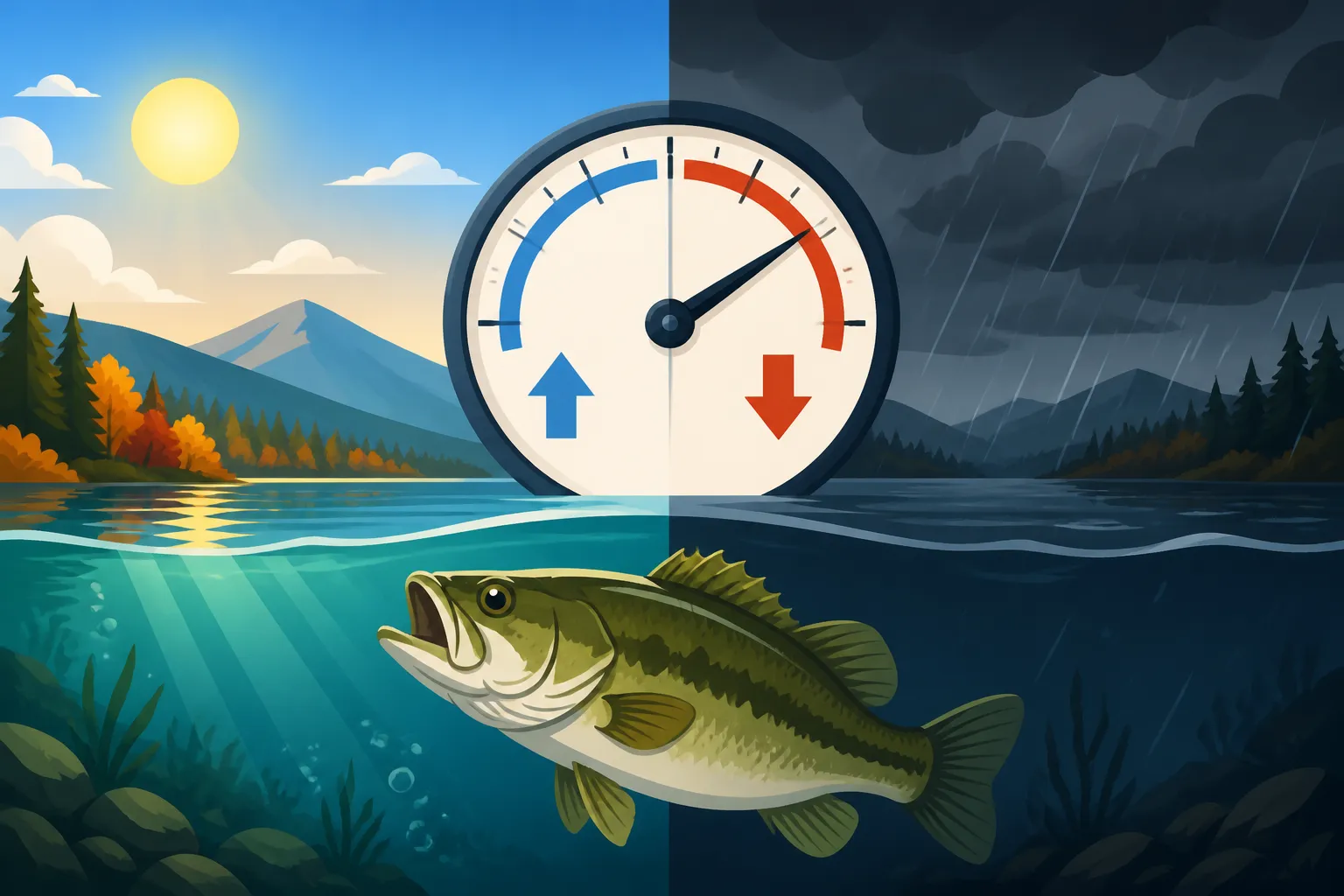 How barometric pressure affects New Hampshire bass fishing