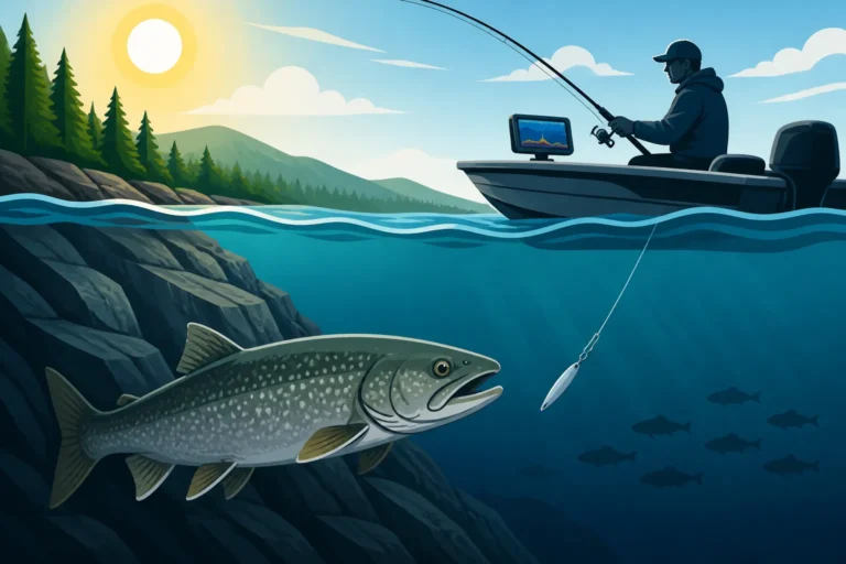 How to fish deep structure for summer lake trout