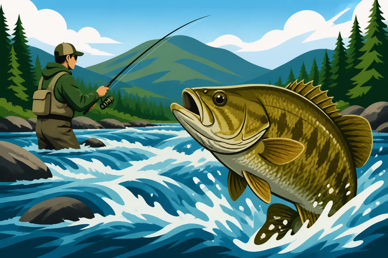 How to catch smallmouth in a New Hampshire river current