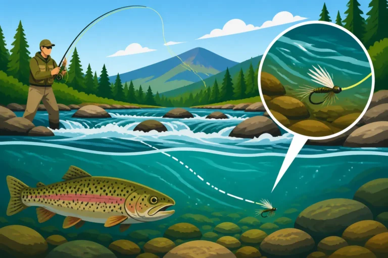 Best technique for fishing a riffle for trout