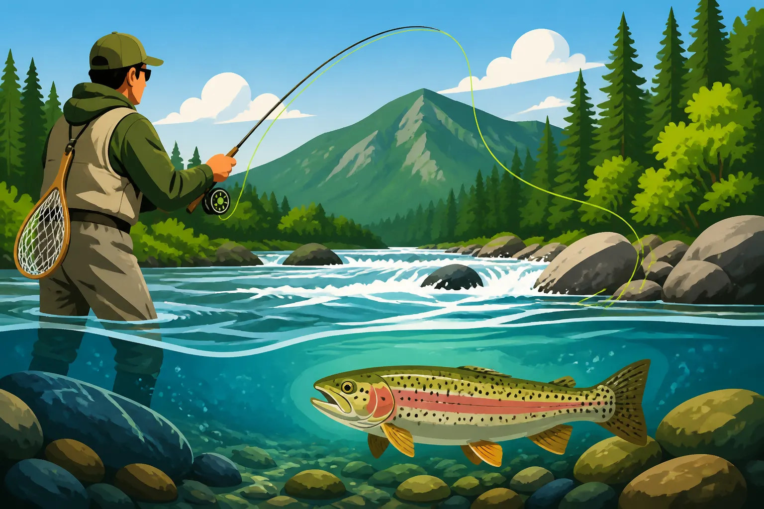 How to fish a run and pool trout stream