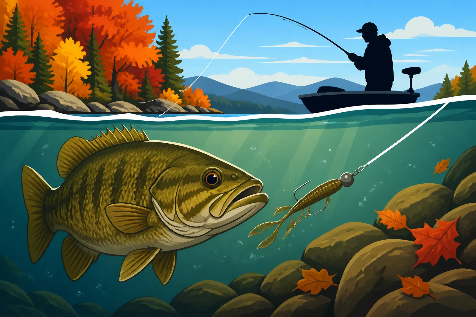 Best technique for late fall smallmouth bass