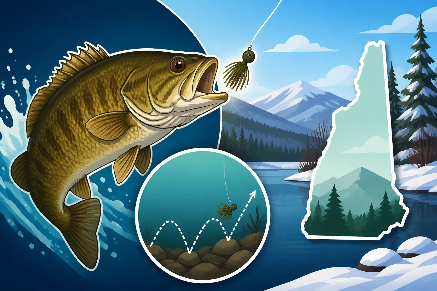 Best technique for winter smallmouth bass