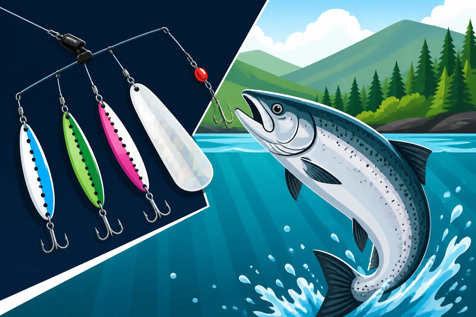Best trolling spread for landlocked salmon