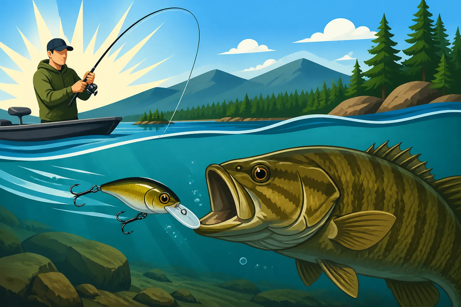 Best crankbait retrieve for Winnipesaukee smallmouth