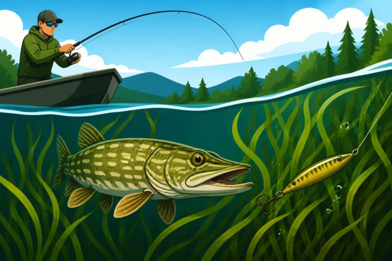 How to catch pickerel through thick weeds