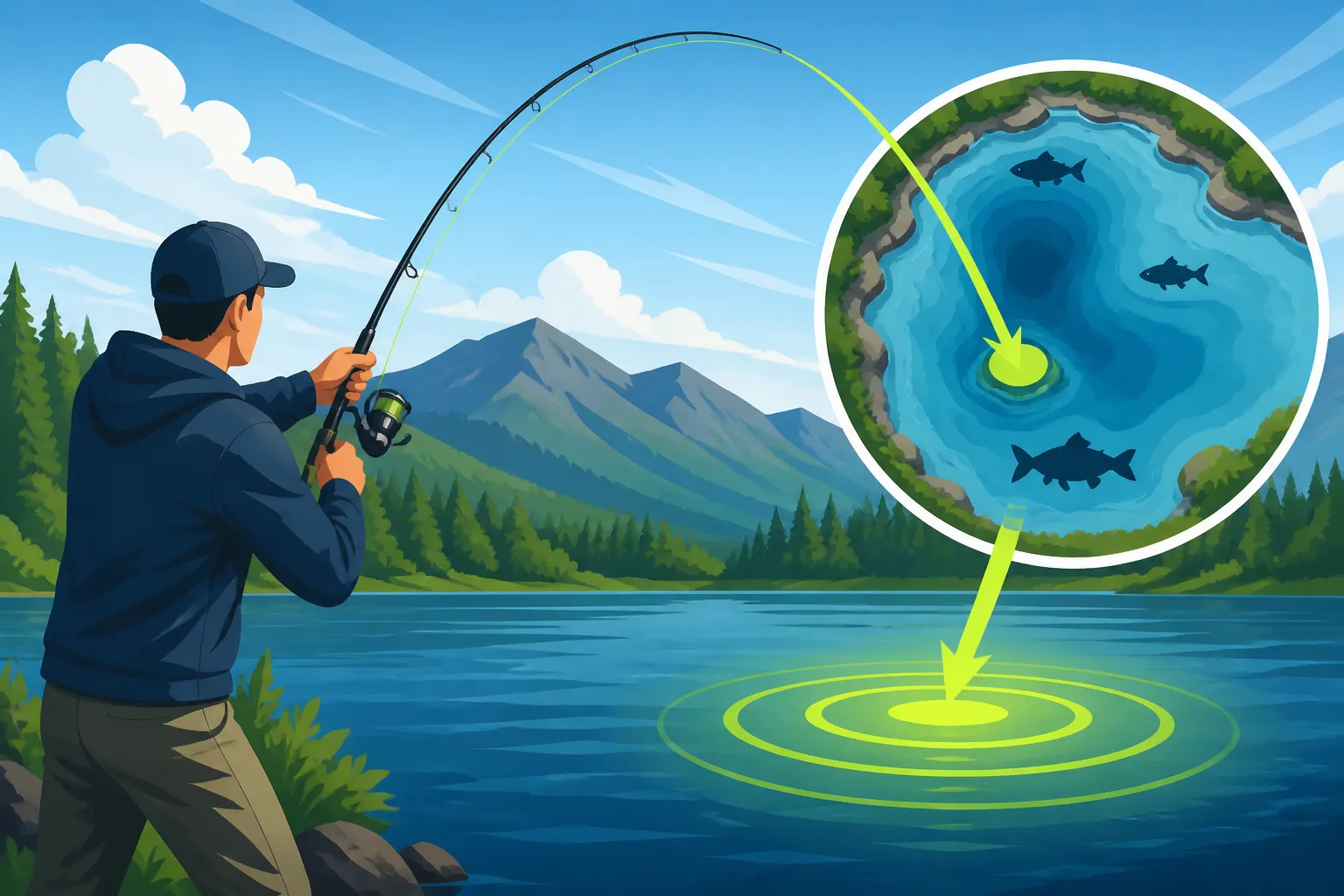 Best technique for fan casting a new lake
