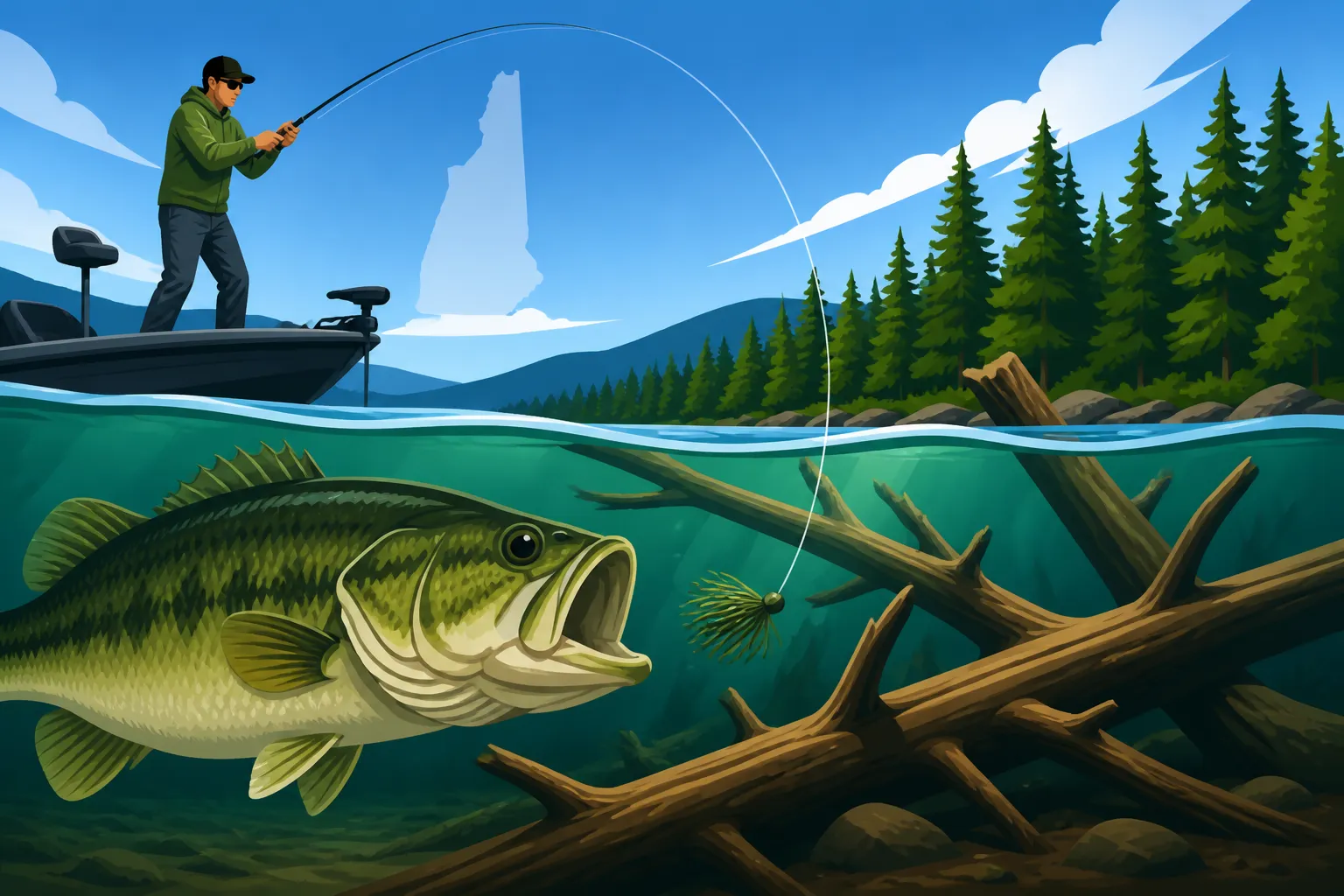 How to catch bass around submerged timber