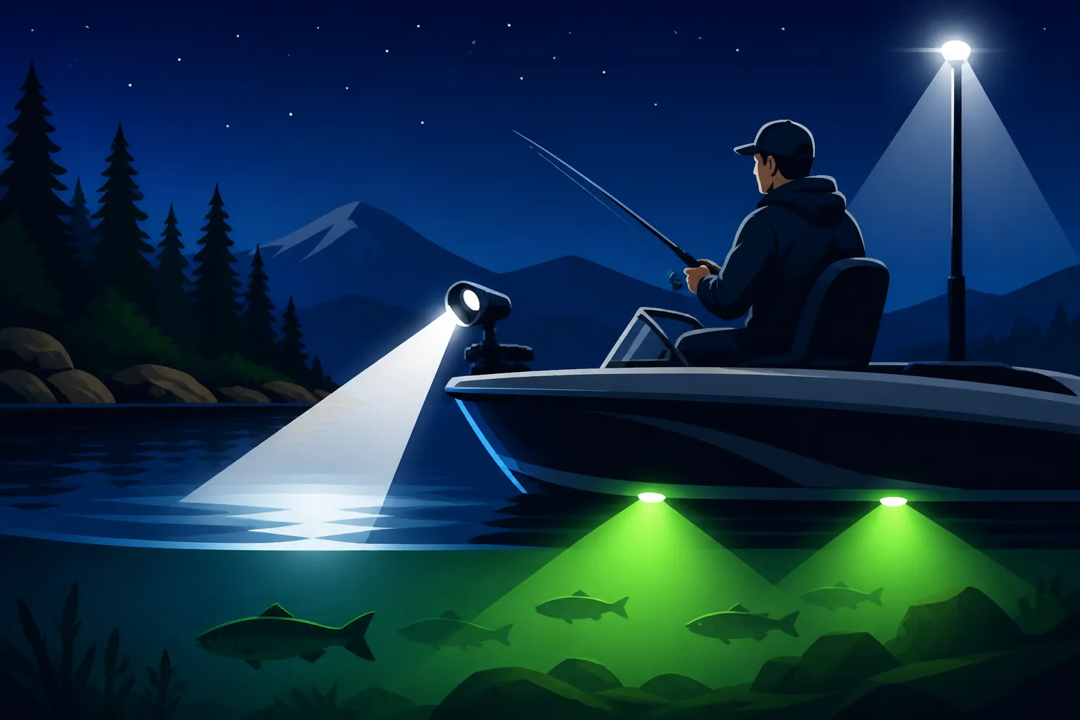 Best boat lights for night fishing
